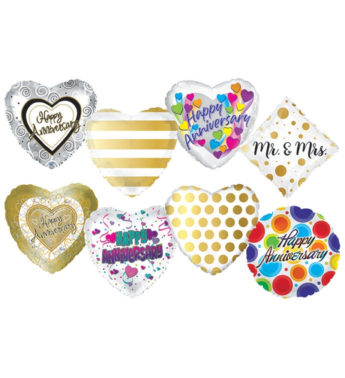 17" Classic Wedding Anniversary Balloon Kit - Case of 50