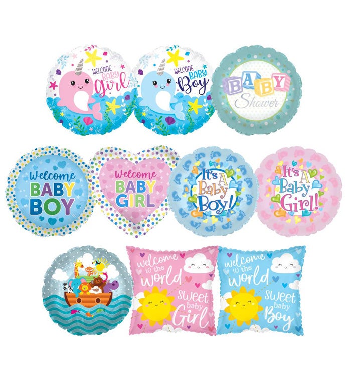 17" Classic Baby Balloon Kit - Case of 100