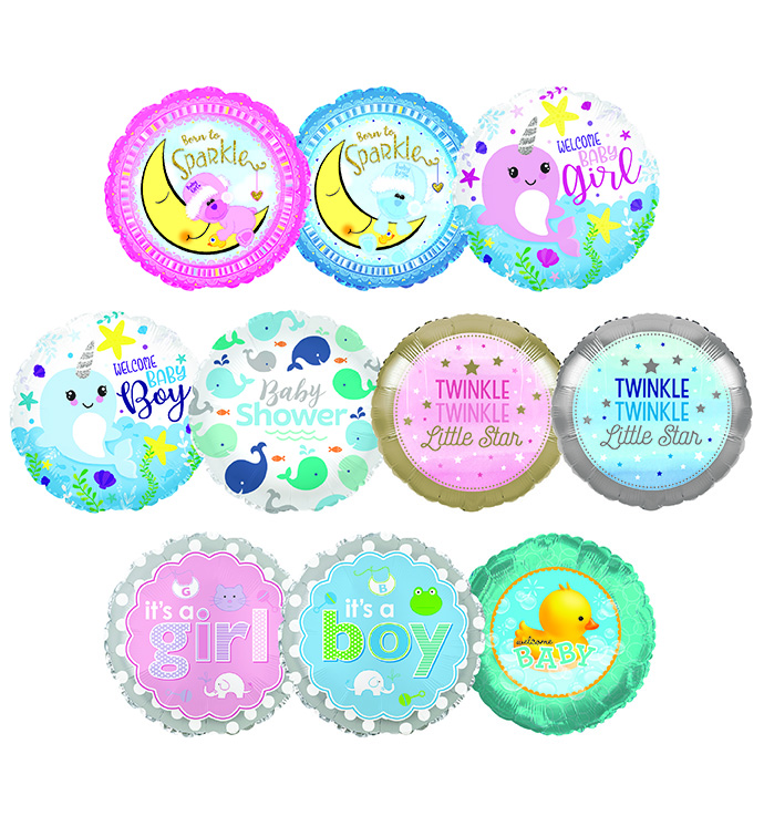 17" Classic Baby Balloon Kit - Case of 50