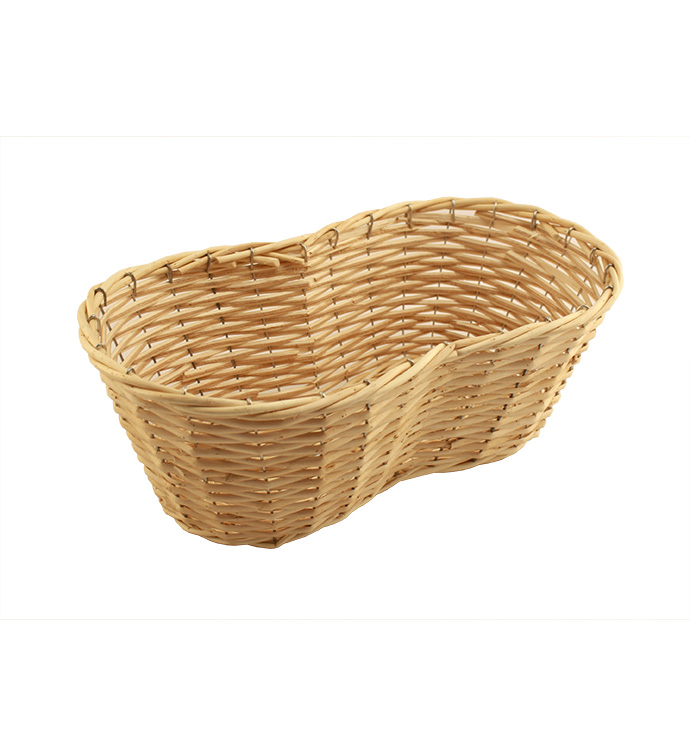 Light Stain Peanut Shape Basket - Case of 12