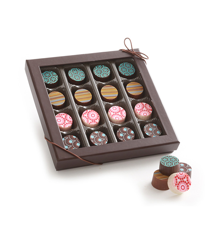 16pc Artisan Brown Truffle Gift Box - Case of 12
