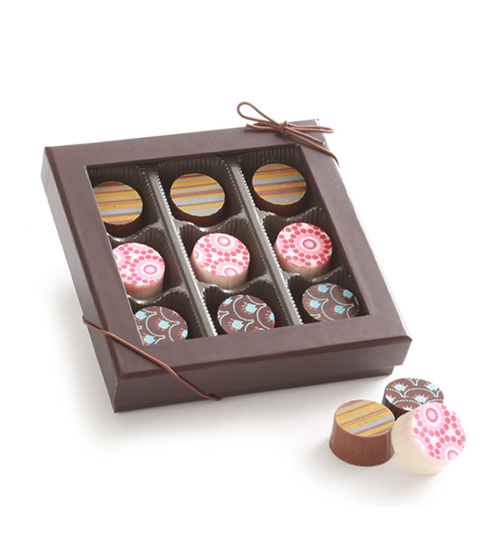 9pc Artisan Brown Truffle Gift Box - Case of 12