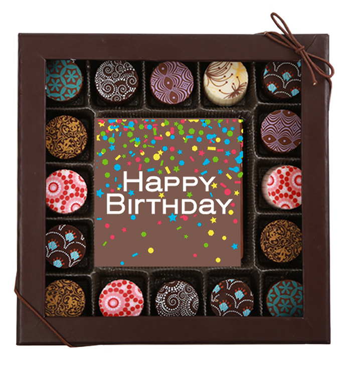 Chocolate Square & 16 pc Artisan Truffles - Case of 12