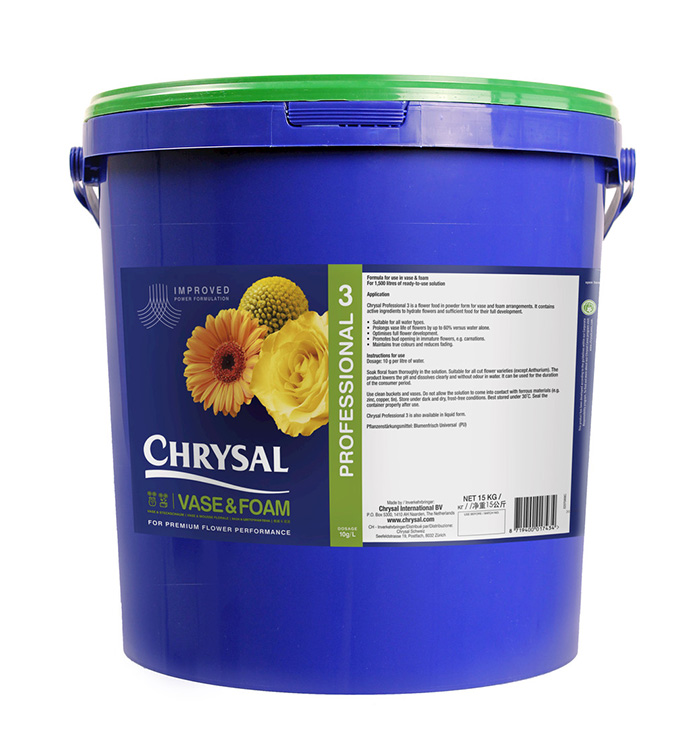 Chrysal #3 Vase solution New and Improved- POWDER - Case of 1