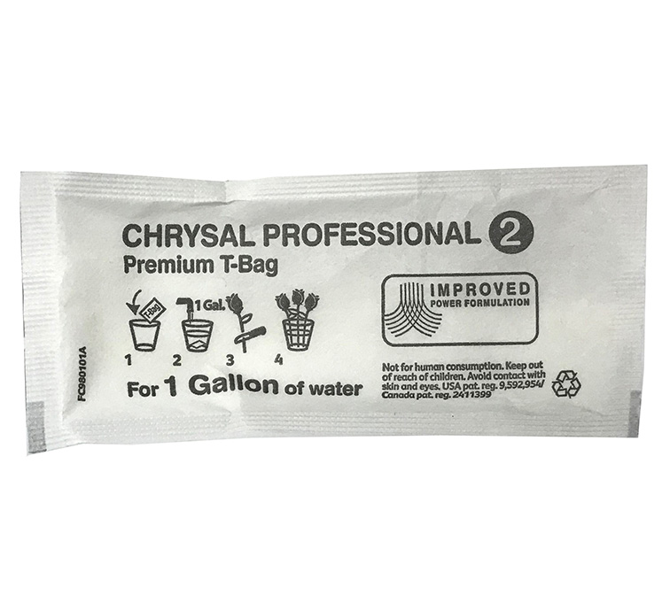 Chrysal #2 T-Bag Processing Solution - Case of 320