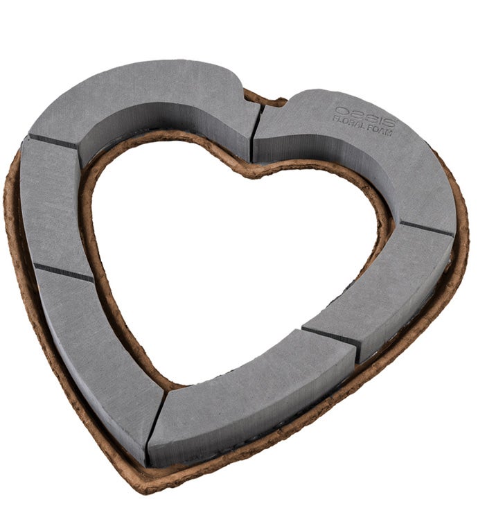 18"  OASIS Midnight Mache Open Heart - Case Pack 4