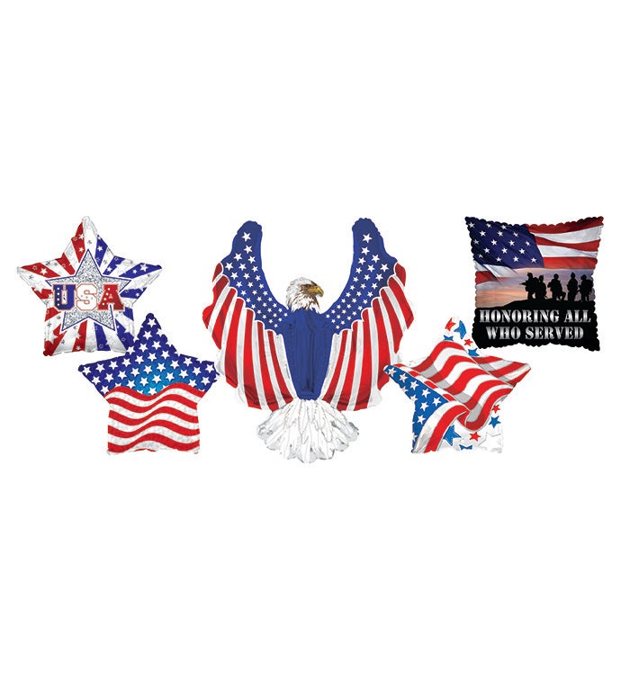 17" & 36" Patriotic Mixed Sizes Kit- Case of 25