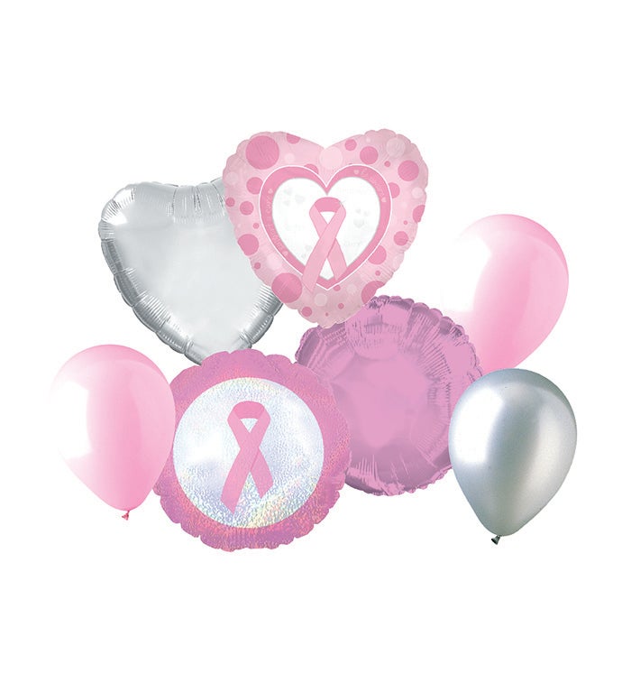 17" Breast Cancer Awareness Mylar Kit - Case of 34