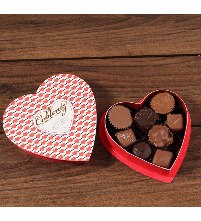 4 oz Assorted Chocolates Heart Box - Case Pack 12