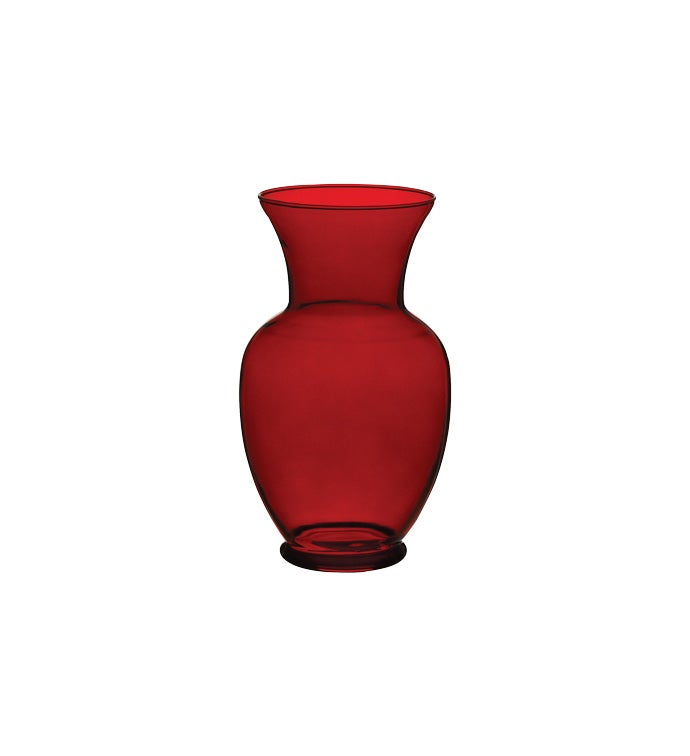 9" Spring Garden Vase: Red - Case of 6