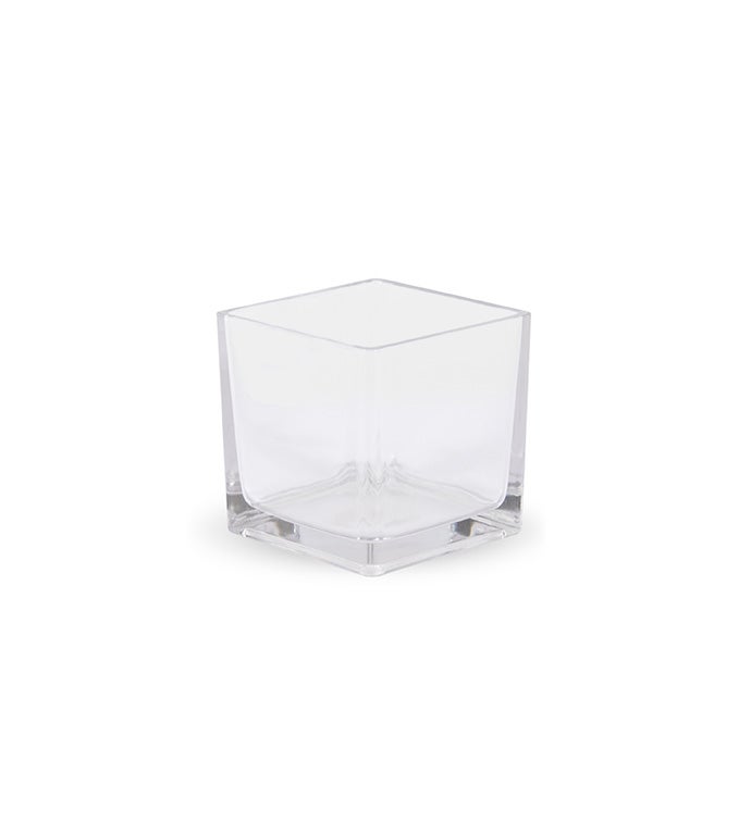 4.5" Clear Glass Square - Case of 12