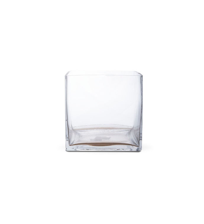 6" Clear Glass Square - Case of 6