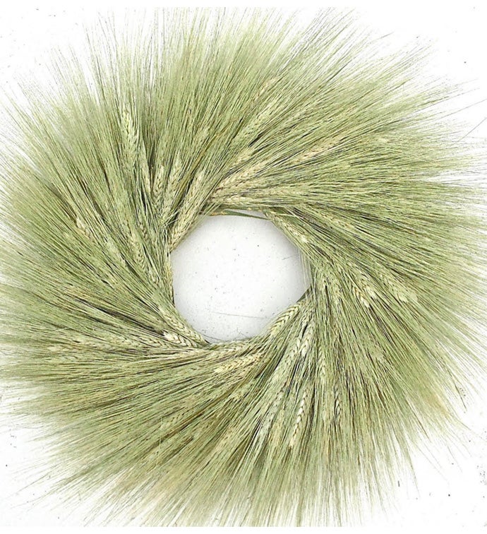 20" Bearded Green Wheat Wreath - Case of 1