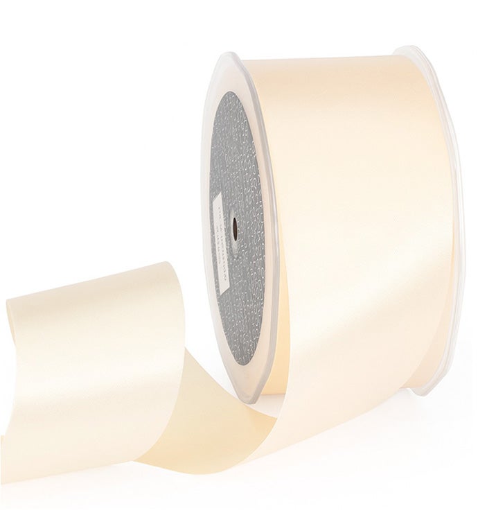 2" Ivory Single Face Florist Satin - Case of 1
