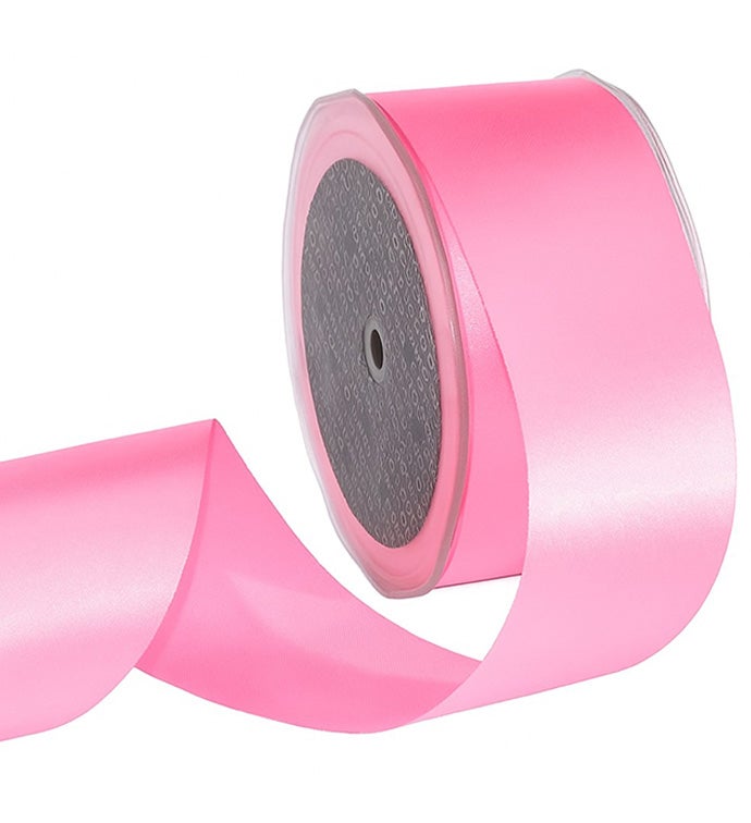 2" Pink Single Face Florist Satin - Case of 1