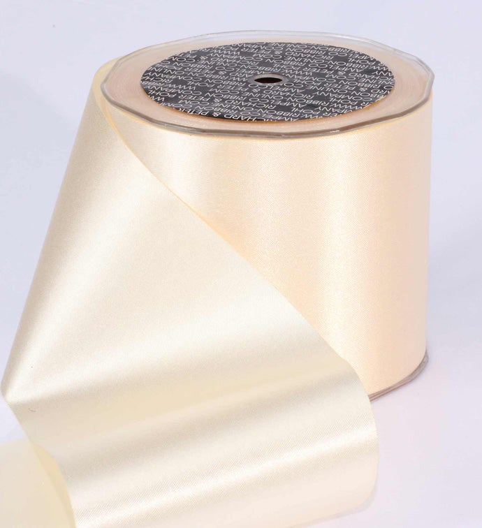 4" Ivory Single Face Satin - Case of 1