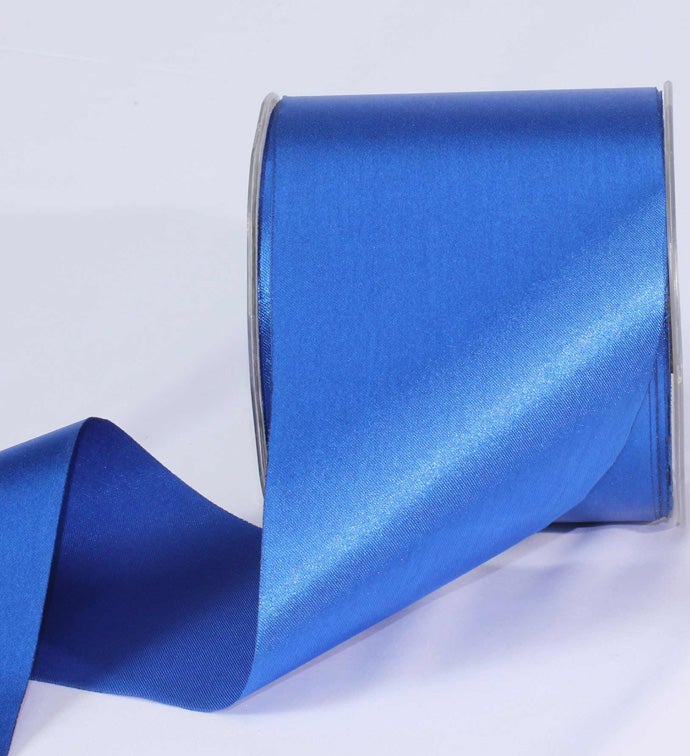4" Royal Blue Single Face Satin - Case of 1
