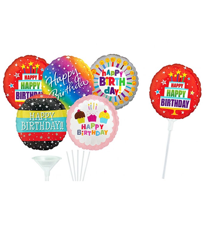 17" Standard Birthday Balloon Package - Case of 25