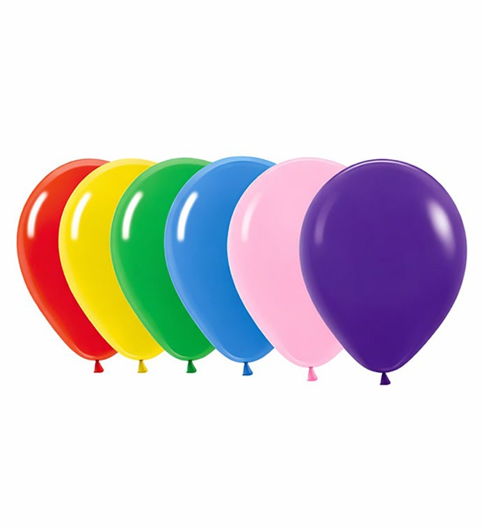 Solid Latex Balloon Assortment   -  Case of 150