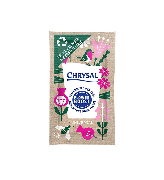 10 gram Chrysal Recyclable Paper Flower Food Sachets - Case of 100
