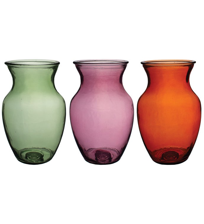 8" Rose Vase- Asst Colors - Case of 12
