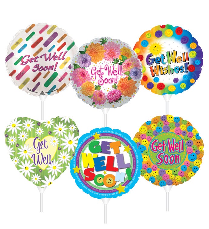 9" Get Well Air Filled Preinflated Stick Kit - Case of 24 