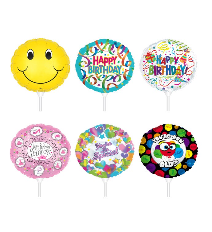 9" Birthday Preinflated Stick Kit - Case of 6