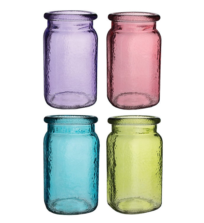 6 1/2" Vintage Asst. Hammered Jar - Case of 24