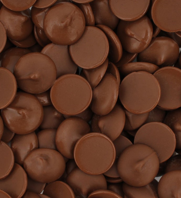 25 lbs Milk Chocolate Flavored Candy Wafers - Case of 1