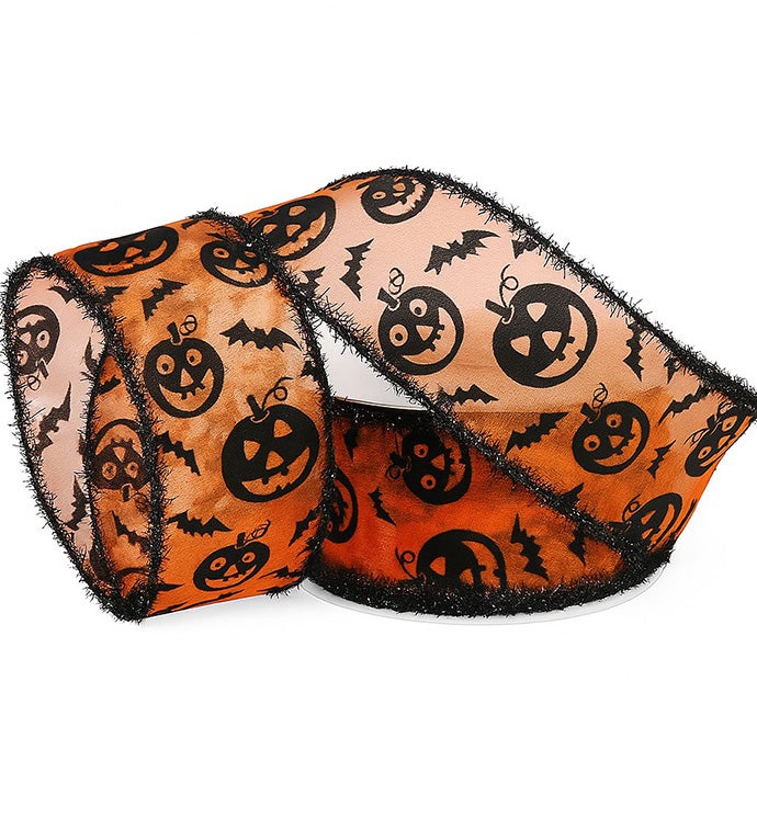 2.5" Wired Sheer Halloween Pumpkin - Case of 1