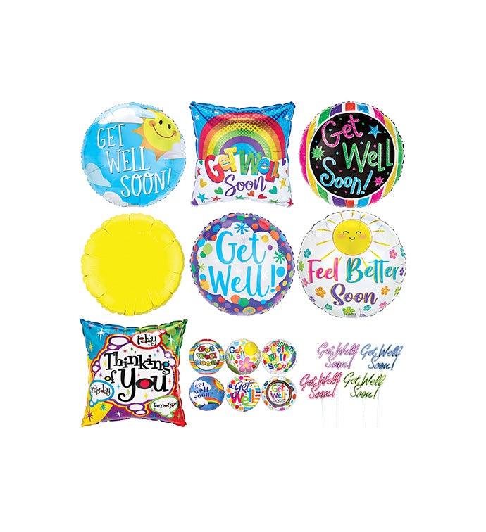 Get Well Balloon Kit - Case of 96