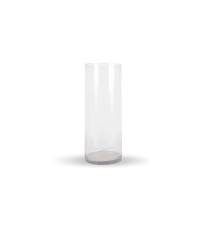 Clear Round Cylinder Glass Vase - Case of 12