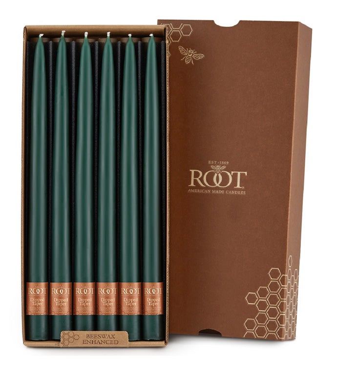 12" Dark Green Taper - Case of 12