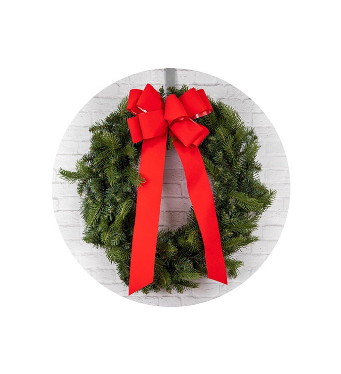 9" 8 Loop Red Velvet Wreath Bows  - Case of 24