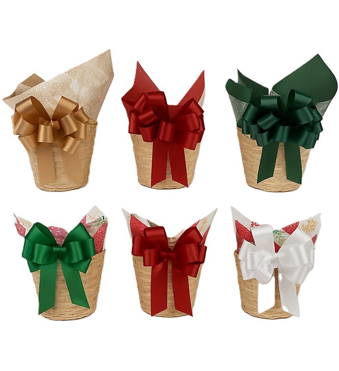6" Holiday Kit with Satin Bows - Case of 24