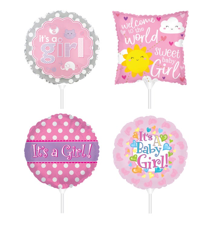 9" Baby Girl Preinflated Stick Kit - Case of 24