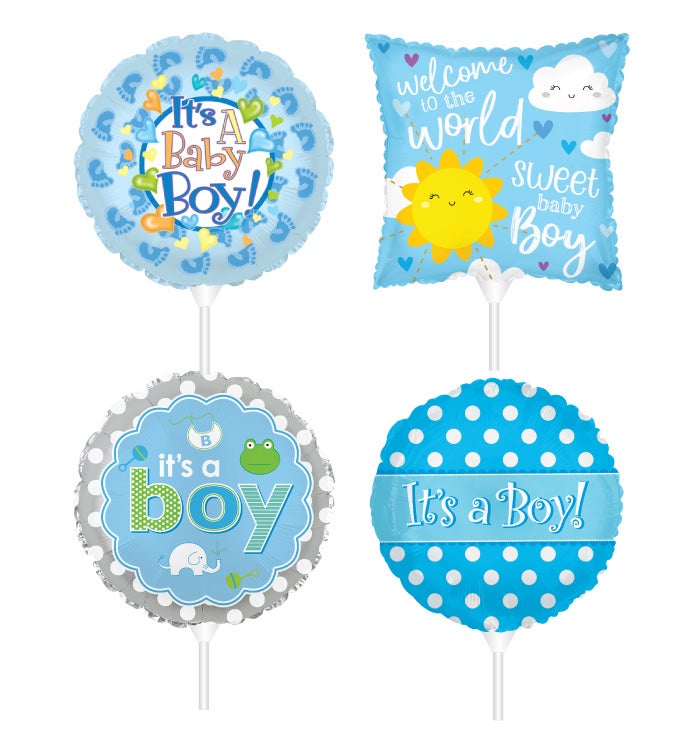 9" Baby Boy Preinflated Stick Kit - Case of 24