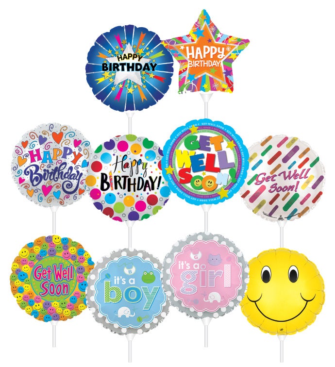 9" Trendy Variety Preinflated Stick Kit - Case of 24