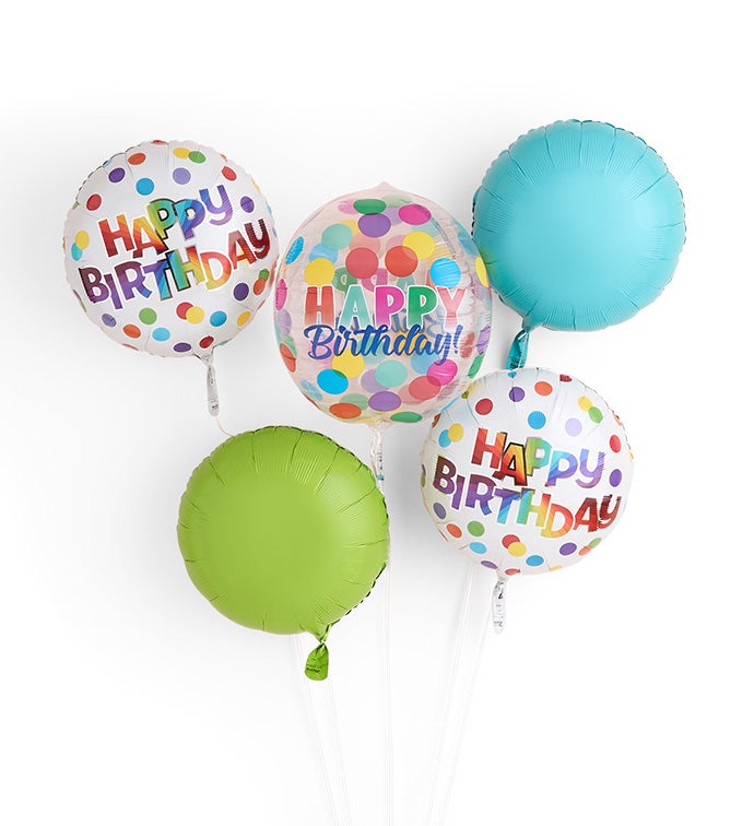 Happy Birthday Balloon Bouquet (Dots)- Case of 6