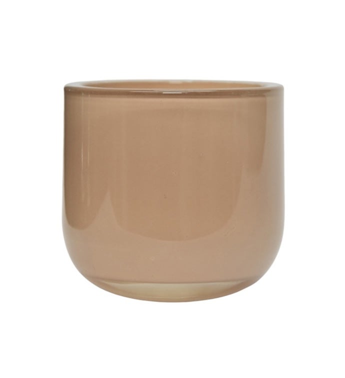 Tan Round Glass - Case of 12