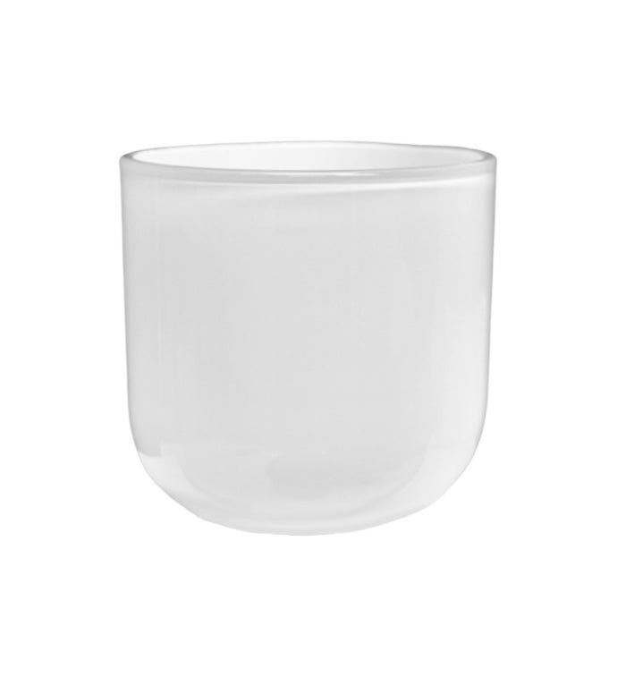 White Round Glass - Case of 12