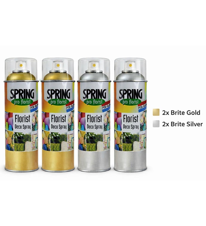 Floral Paint Spray Metalic Combo - Case of 4
