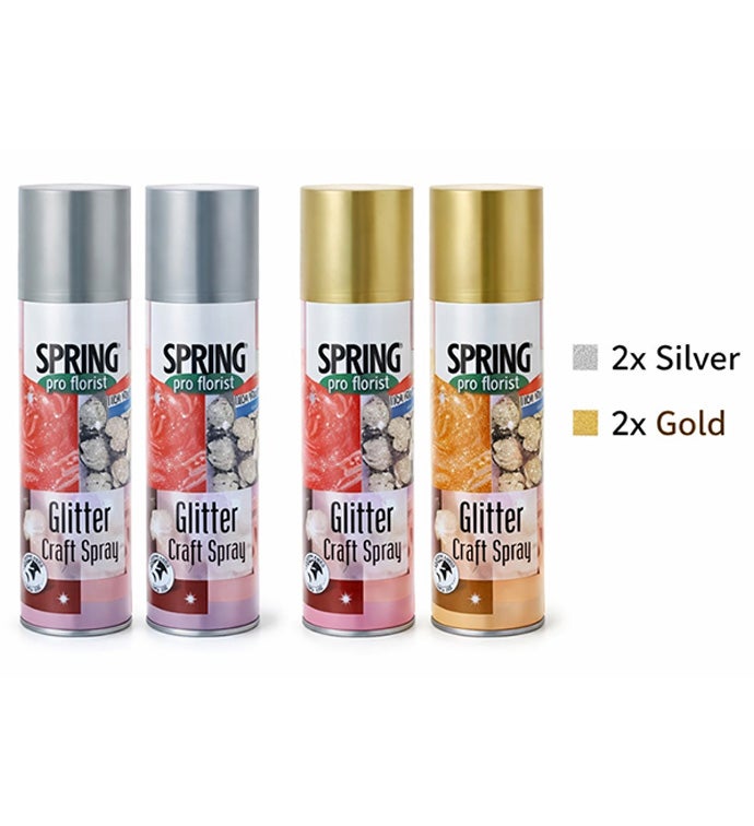 Floral Paint Spray Glitter Combo - Case of 4