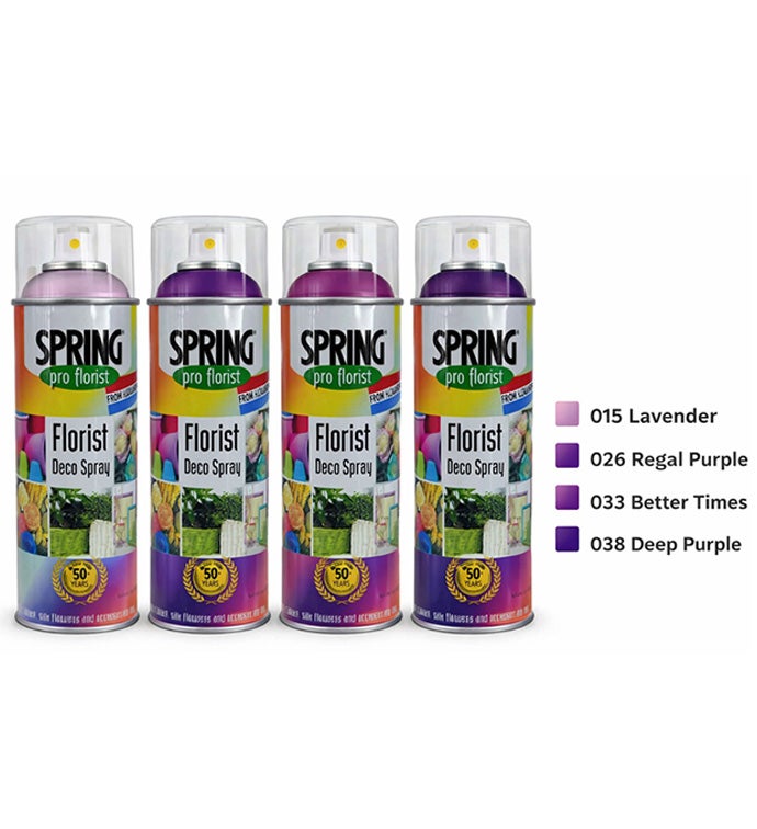 Floral Paint Spray Purple Combo - Case of 4