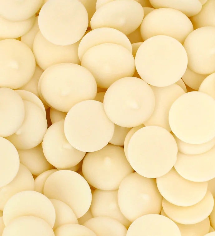 25 lbs White Vanilla Flavored Candy Wafers - Case of 1