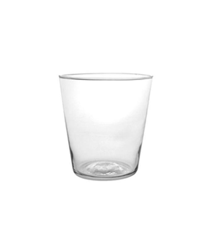 4" Clear Round Tapered Glass Vase - Case of 6