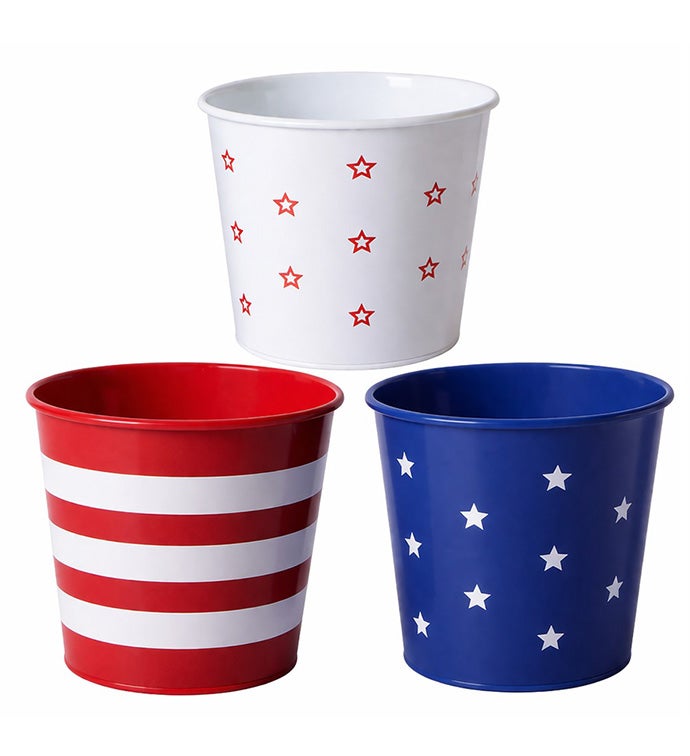 5" 3 Asst Stars & Stripe Pot Cover - Case of 24