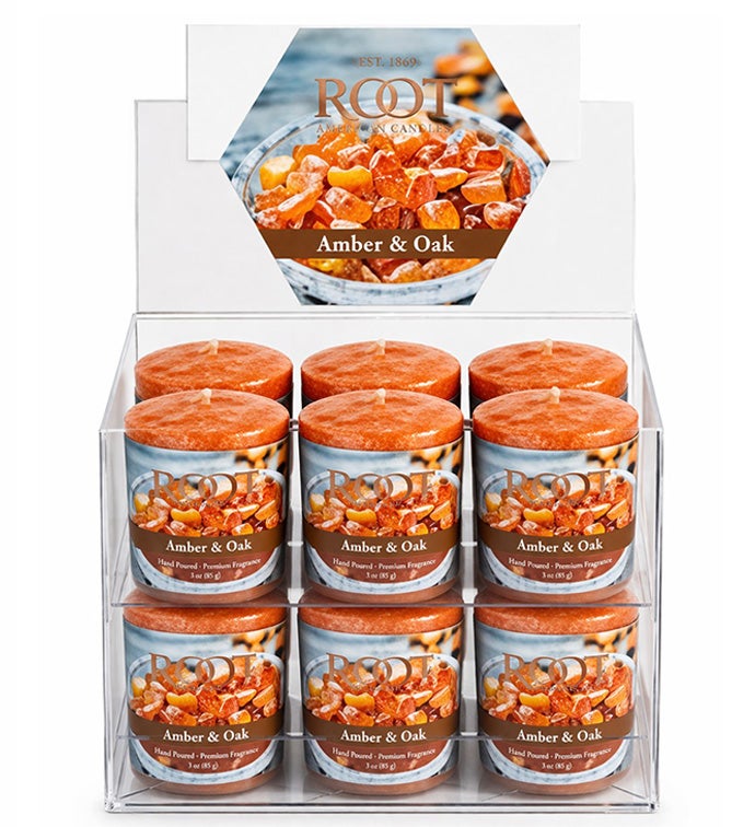 20 hr Votives Amber & Oak  - Case of 18