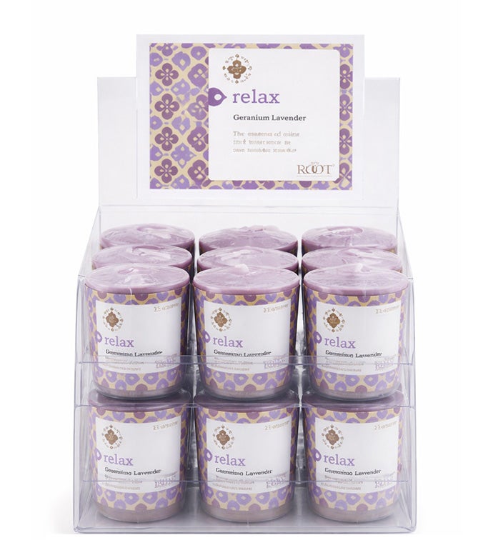 20 hr Votives Seeking Balance Relax  - Case of 18