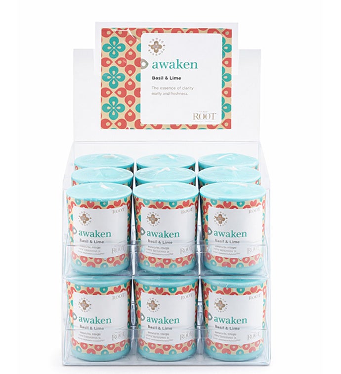 20 hr Votives Seeking Balance Awaken  - Case of 18